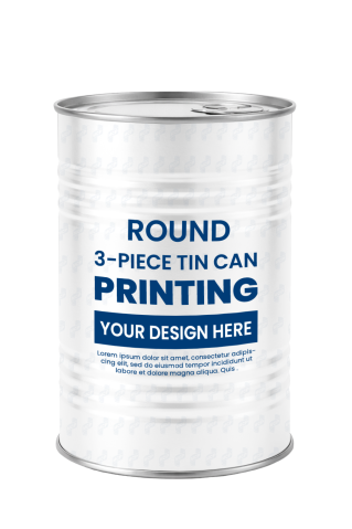 Hộp Thiếc In Đựng Cà Phê 425gr D401 (Φ99x150)